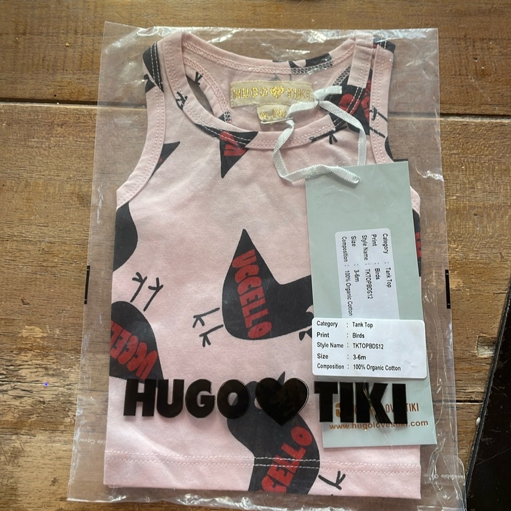 Organic cotton, Hugo love tiki tank top